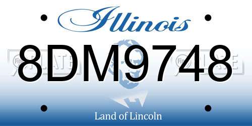 8DM9748 Illinois License Plate