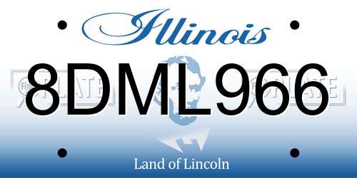 8DML966 Illinois License Plate