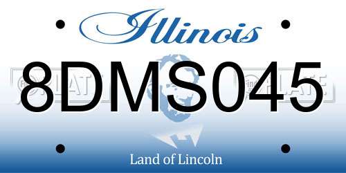 8DMS045 Illinois License Plate