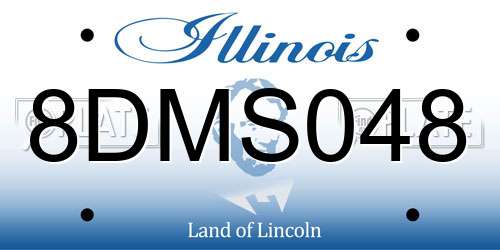 8DMS048 Illinois License Plate