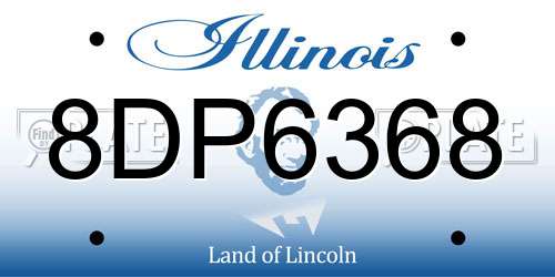 8DP6368 Illinois License Plate
