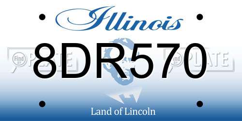 8DR570 Illinois License Plate