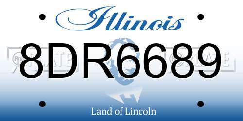 8DR6689 Illinois License Plate