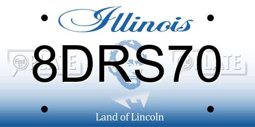 8DRS70 Illinois License Plate