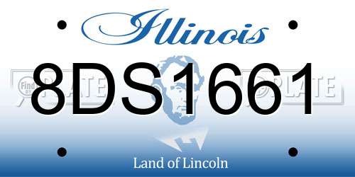 8DS1661 Illinois License Plate