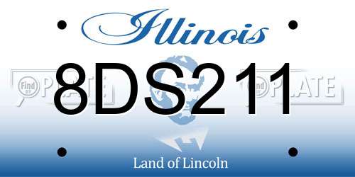 8DS211 Illinois License Plate