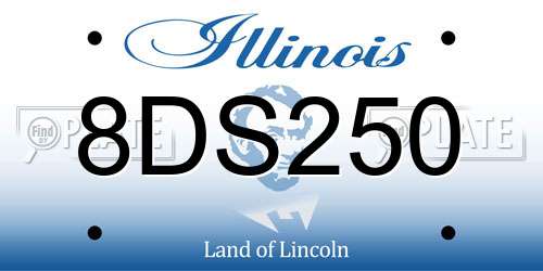 8DS250 Illinois License Plate