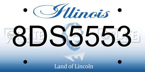 8DS5553 Illinois License Plate