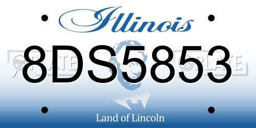 8DS5853 Illinois License Plate