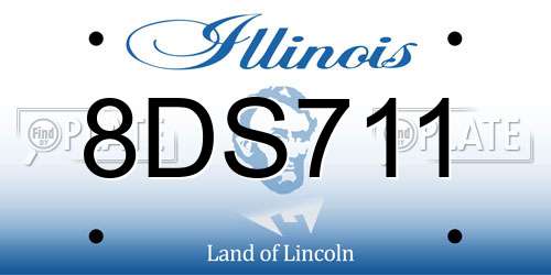 8DS711 Illinois License Plate