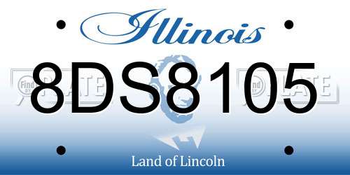 8DS8105 Illinois License Plate