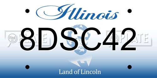8DSC42 Illinois License Plate