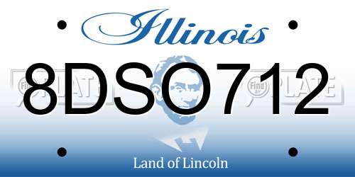 8DSO712 Illinois License Plate