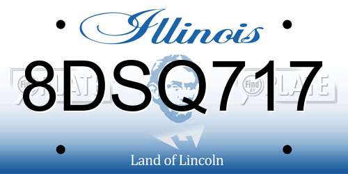 8DSQ717 Illinois License Plate