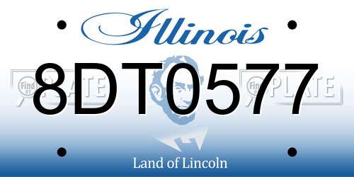 8DT0577 Illinois License Plate
