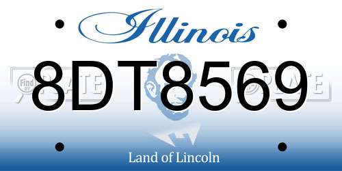 8DT8569 Illinois License Plate