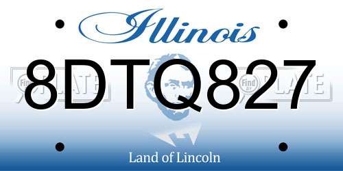 8DTQ827 Illinois License Plate