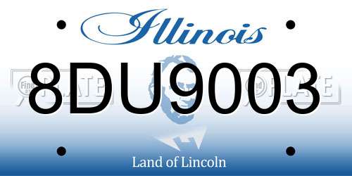 8DU9003 Illinois License Plate