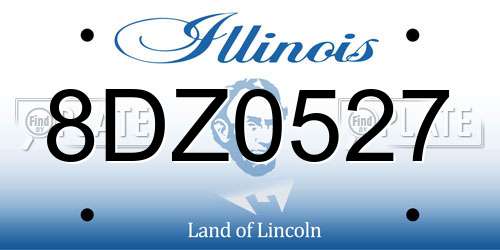 8DZ0527 Illinois License Plate
