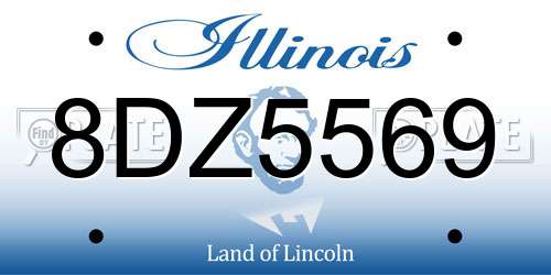 8DZ5569 Illinois License Plate