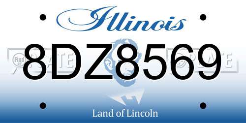 8DZ8569 Illinois License Plate