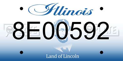 8E00592 Illinois License Plate