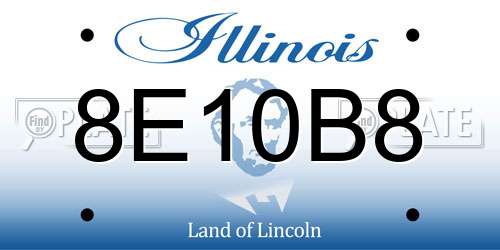 8E10B8 Illinois License Plate