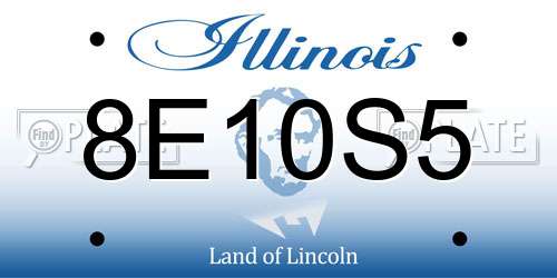 8E10S5 Illinois License Plate