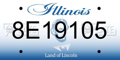 8E19105 Illinois License Plate