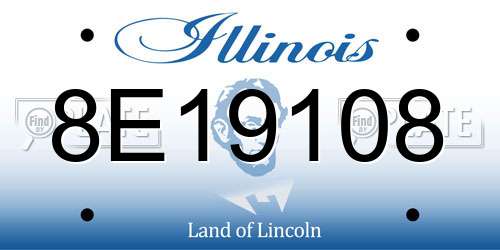 8E19108 Illinois License Plate