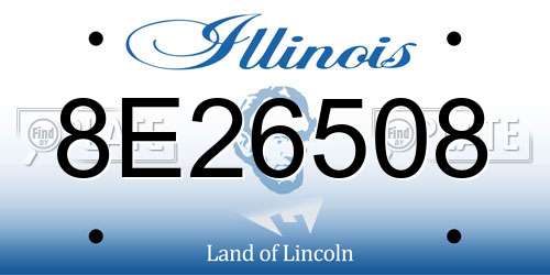 8E26508 Illinois License Plate