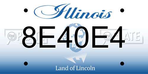 8E40E4 Illinois License Plate