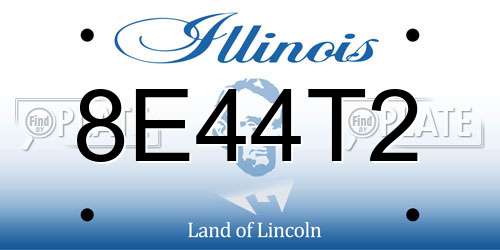 8E44T2 Illinois License Plate