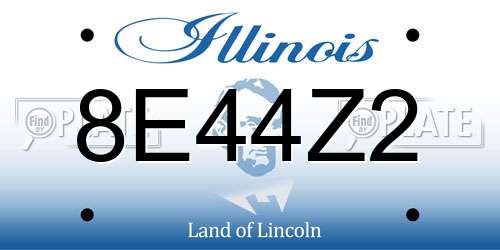 8E44Z2 Illinois License Plate