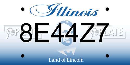 8E44Z7 Illinois License Plate