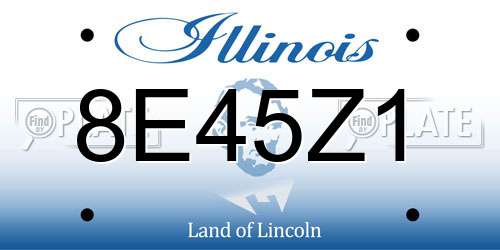 8E45Z1 Illinois License Plate