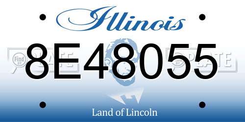 8E48055 Illinois License Plate