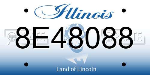 8E48088 Illinois License Plate