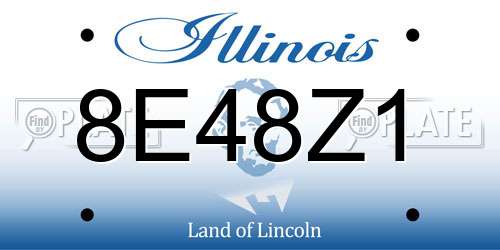 8E48Z1 Illinois License Plate