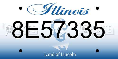 8E57335 Illinois License Plate