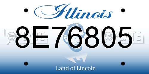 8E76805 Illinois License Plate