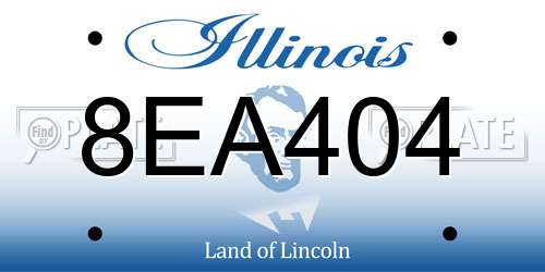 8EA404 Illinois License Plate