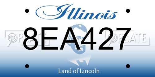 8EA427 Illinois License Plate