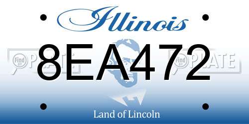 8EA472 Illinois License Plate