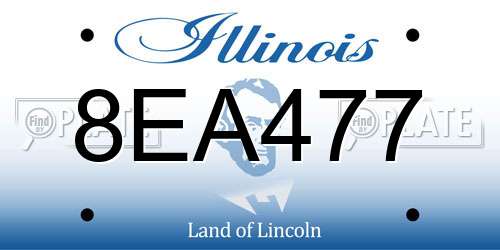 8EA477 Illinois License Plate