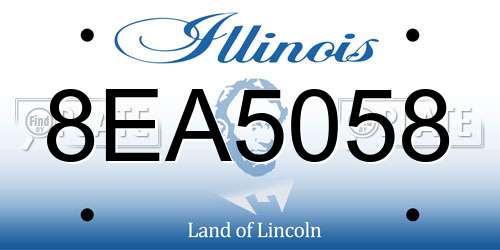 8EA5058 Illinois License Plate