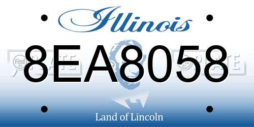 8EA8058 Illinois License Plate