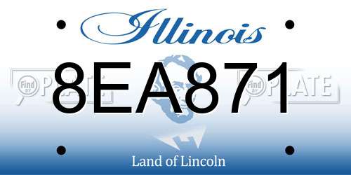 8EA871 Illinois License Plate