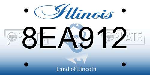 8EA912 Illinois License Plate