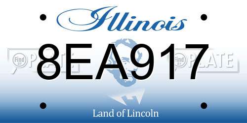 8EA917 Illinois License Plate